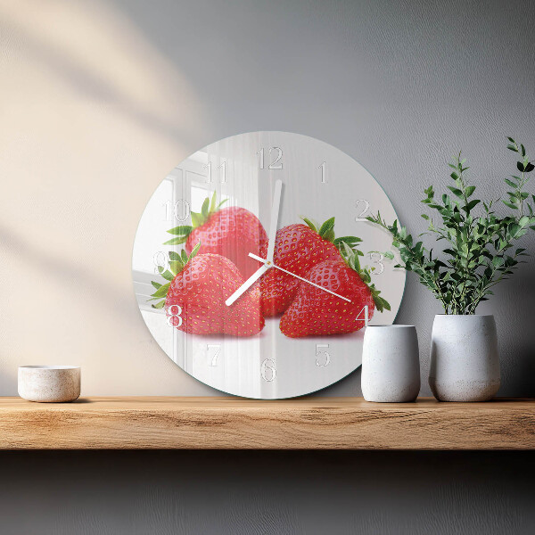 Reloj de pared redondo fresas