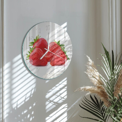 Reloj de pared redondo fresas