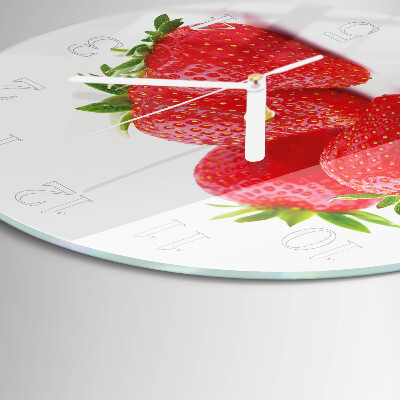 Reloj de pared redondo fresas