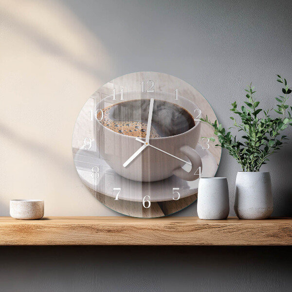 Reloj de pared redondo Café