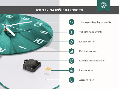 Reloj de pared redondo Café