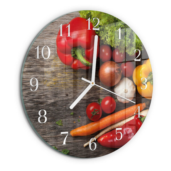 Reloj de pared redondo Verduras