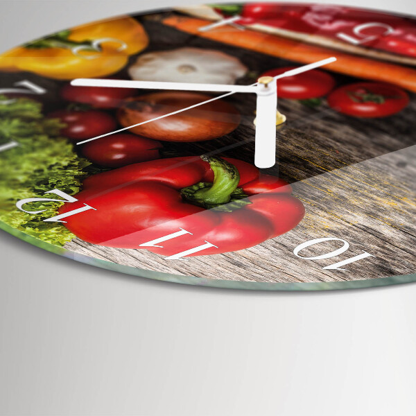 Reloj de pared redondo Verduras