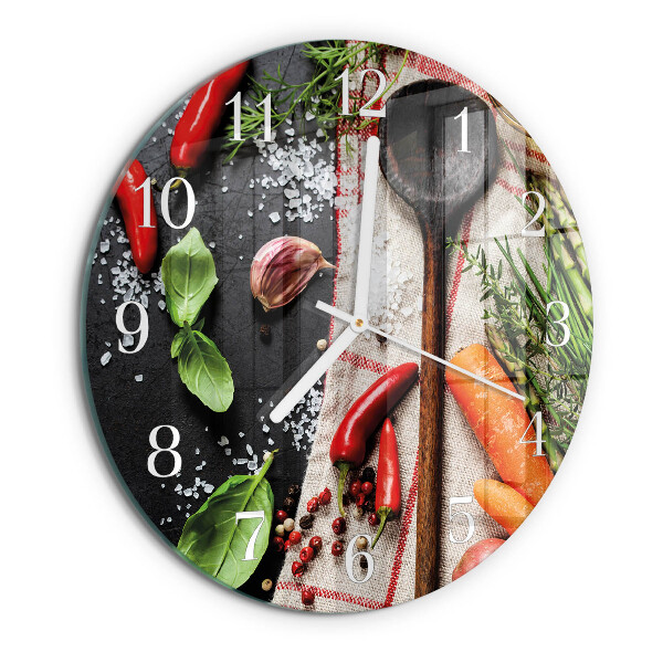 Reloj de pared redondo Especias