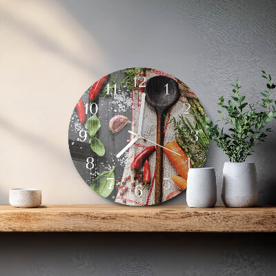 Reloj de pared redondo Especias