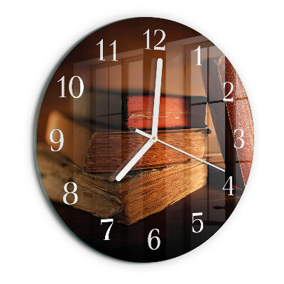 Reloj de pared redondo Libro
