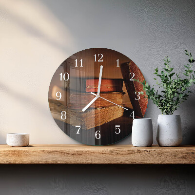 Reloj de pared redondo Libro