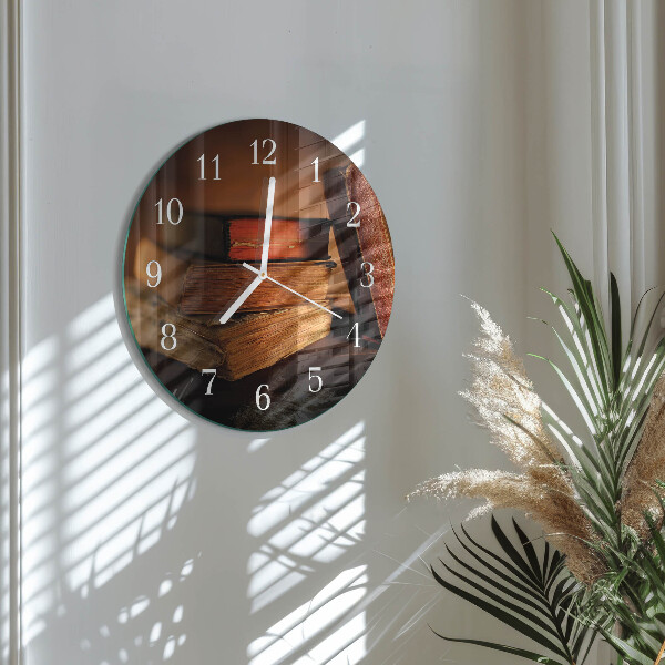 Reloj de pared redondo Libro