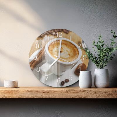 Reloj de pared redondo Café
