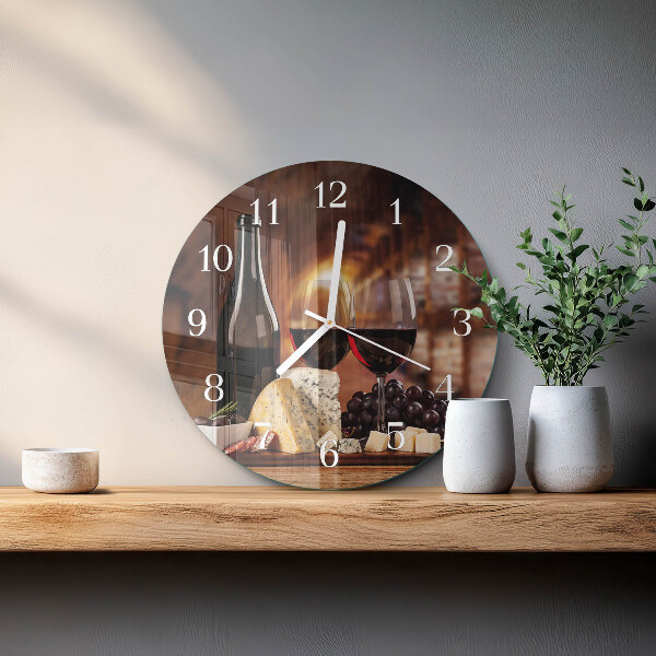 Reloj de pared redondo Vino