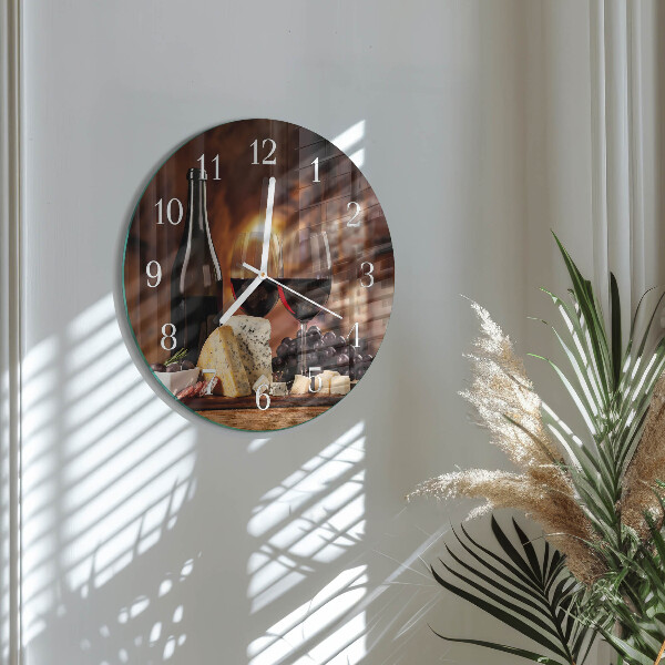 Reloj de pared redondo Vino