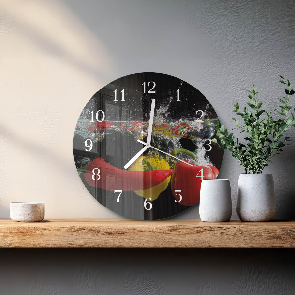 Reloj de pared redondo Pimienta