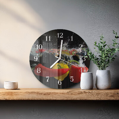 Reloj de pared redondo Pimienta