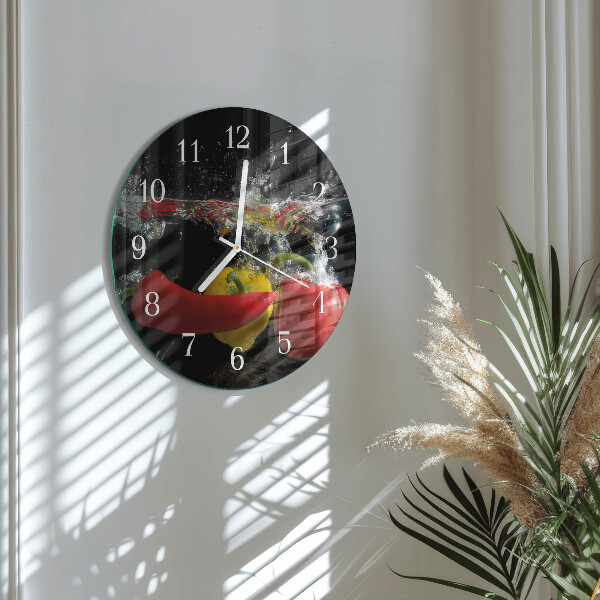 Reloj de pared redondo Pimienta