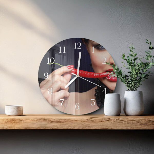 Reloj de pared redondo Ají picante