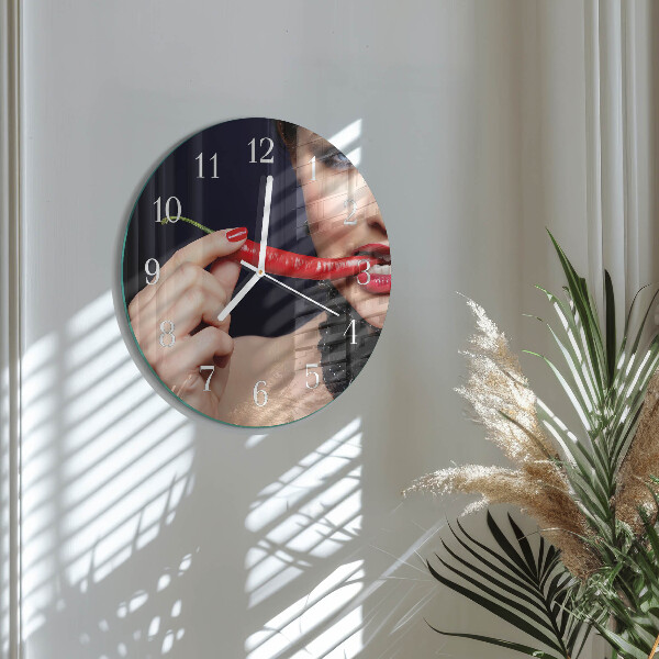 Reloj de pared redondo Ají picante