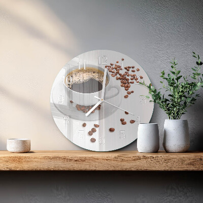 Reloj de pared redondo Café
