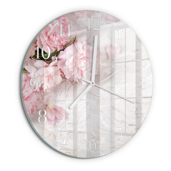 Reloj de pared redondo Flores