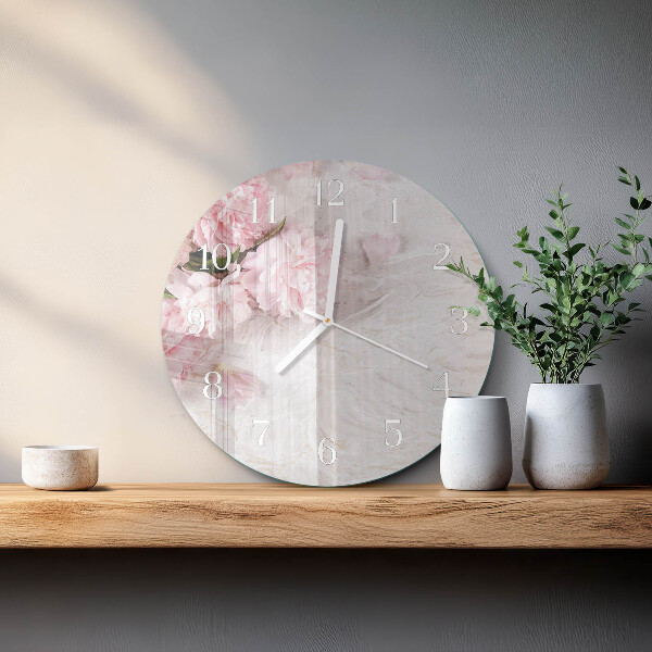 Reloj de pared redondo Flores