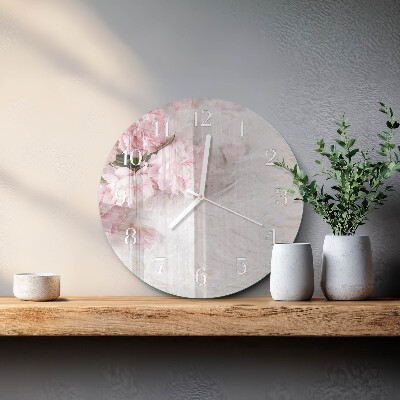 Reloj de pared redondo Flores