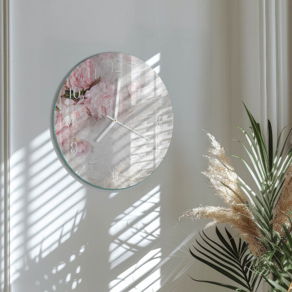 Reloj de pared redondo Flores