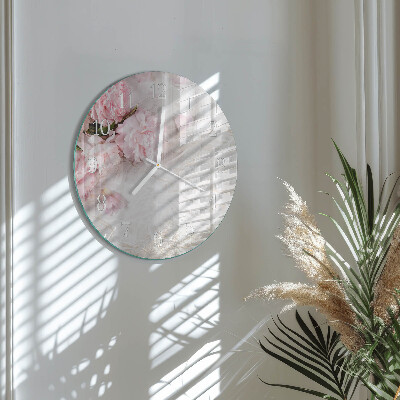 Reloj de pared redondo Flores