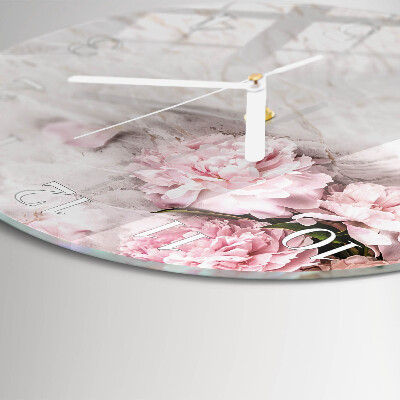 Reloj de pared redondo Flores