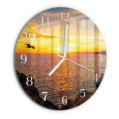 Reloj de pared redondo Atardecer