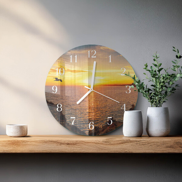Reloj de pared redondo Atardecer