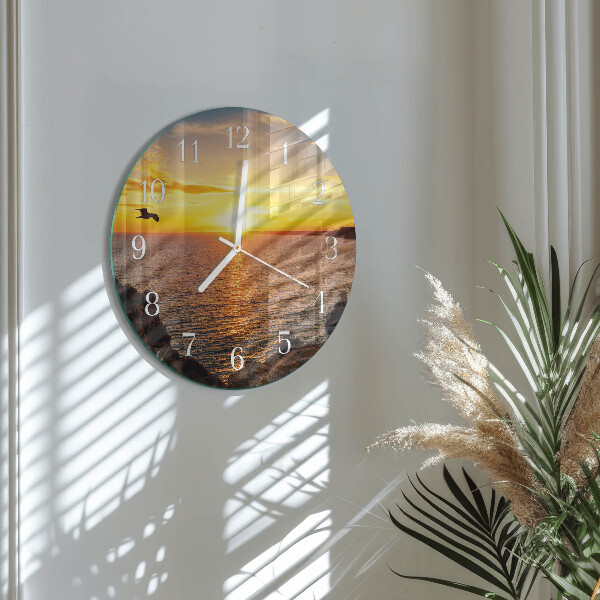 Reloj de pared redondo Atardecer