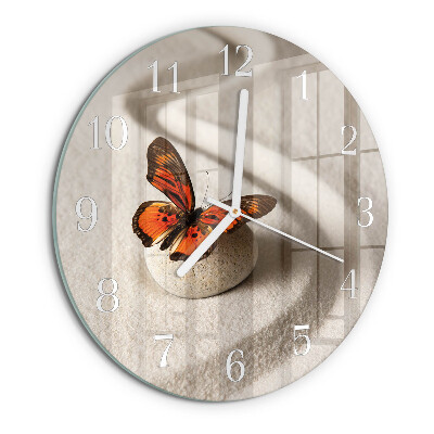 Reloj de pared redondo Mariposa