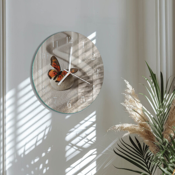 Reloj de pared redondo Mariposa
