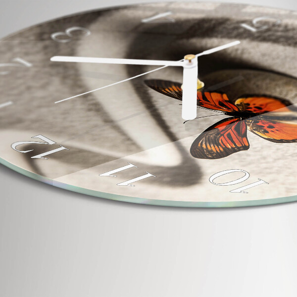 Reloj de pared redondo Mariposa