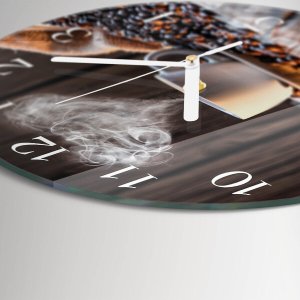 Reloj de pared redondo Amor por el café