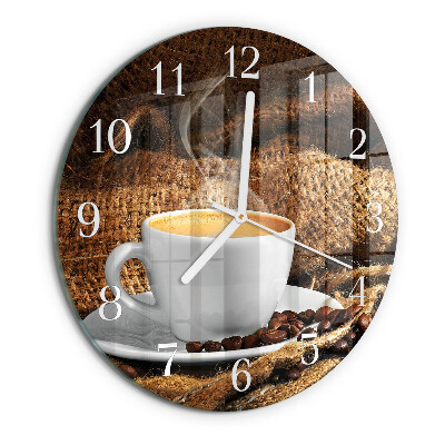 Reloj de pared redondo Granos de café
