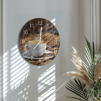 Reloj de pared redondo Granos de café