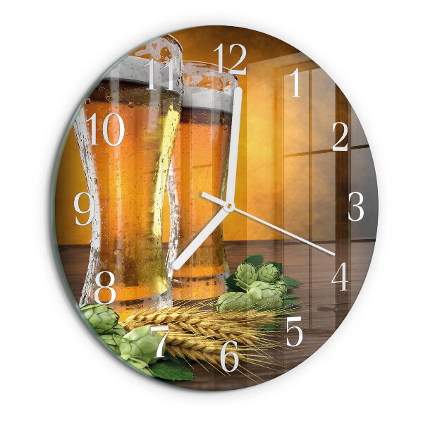 Reloj de pared redondo Vasos de cerveza