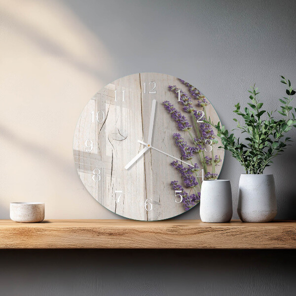 Reloj de pared redondo Lavanda