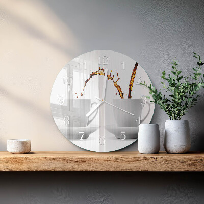 Reloj de pared redondo Tazas de café