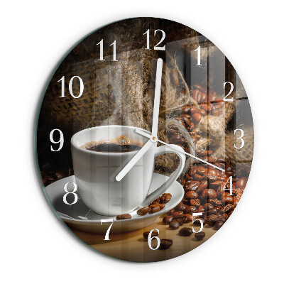 Reloj de pared redondo Café