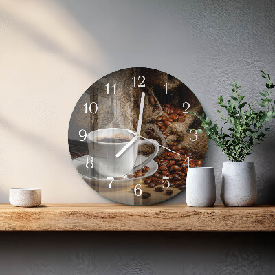 Reloj de pared redondo Café