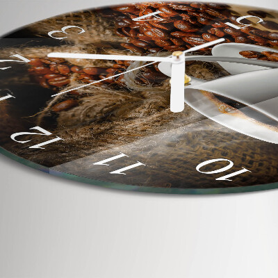 Reloj de pared redondo Café