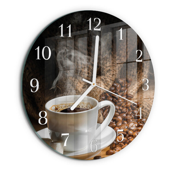 Reloj de pared redondo Café