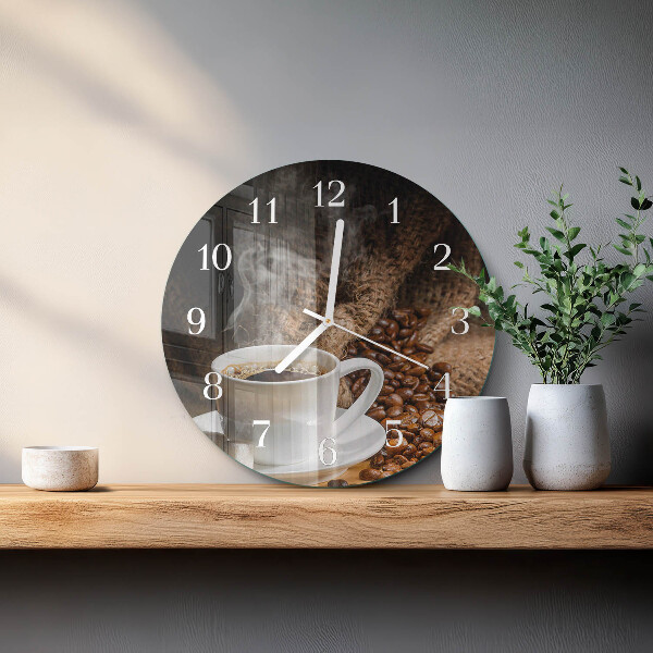 Reloj de pared redondo Café