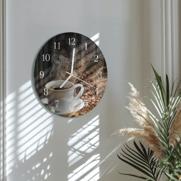 Reloj de pared redondo Café