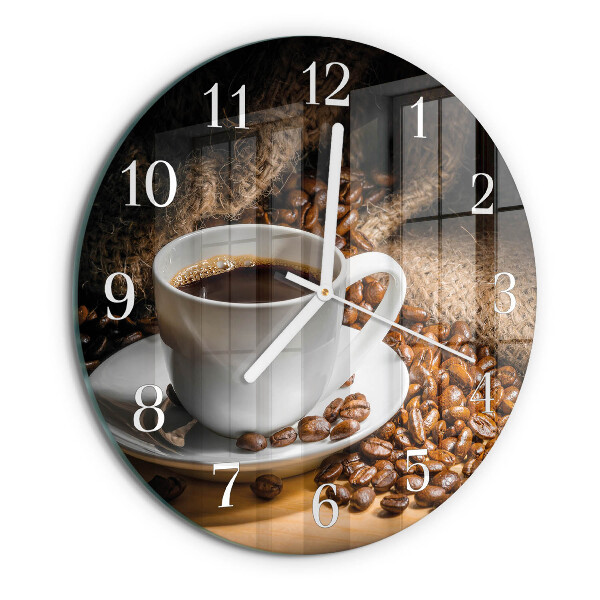 Reloj de pared redondo Café