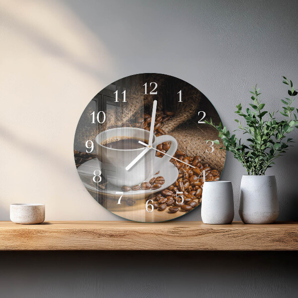 Reloj de pared redondo Café