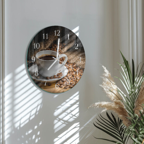 Reloj de pared redondo Café