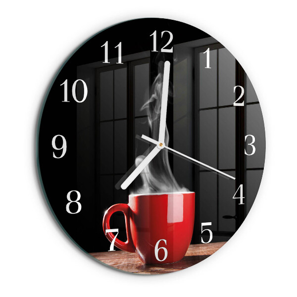 Reloj de pared redondo Taza de café