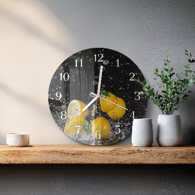Reloj de pared redondo Limones